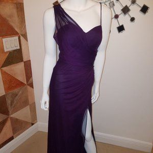 Plum Evening Bridesmaid Wedding Dress Gown